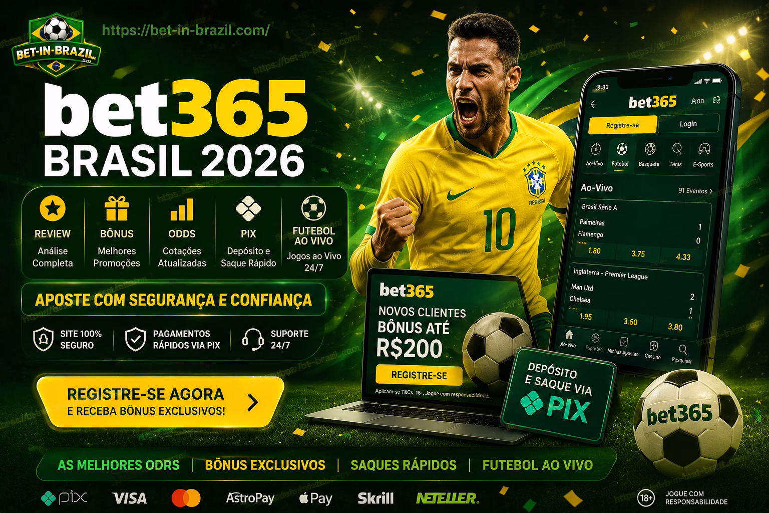 bet365 Brasil 2026 Review Completo, Odds, Pix, Futebol Ao Vivo e Guia para Apostadores