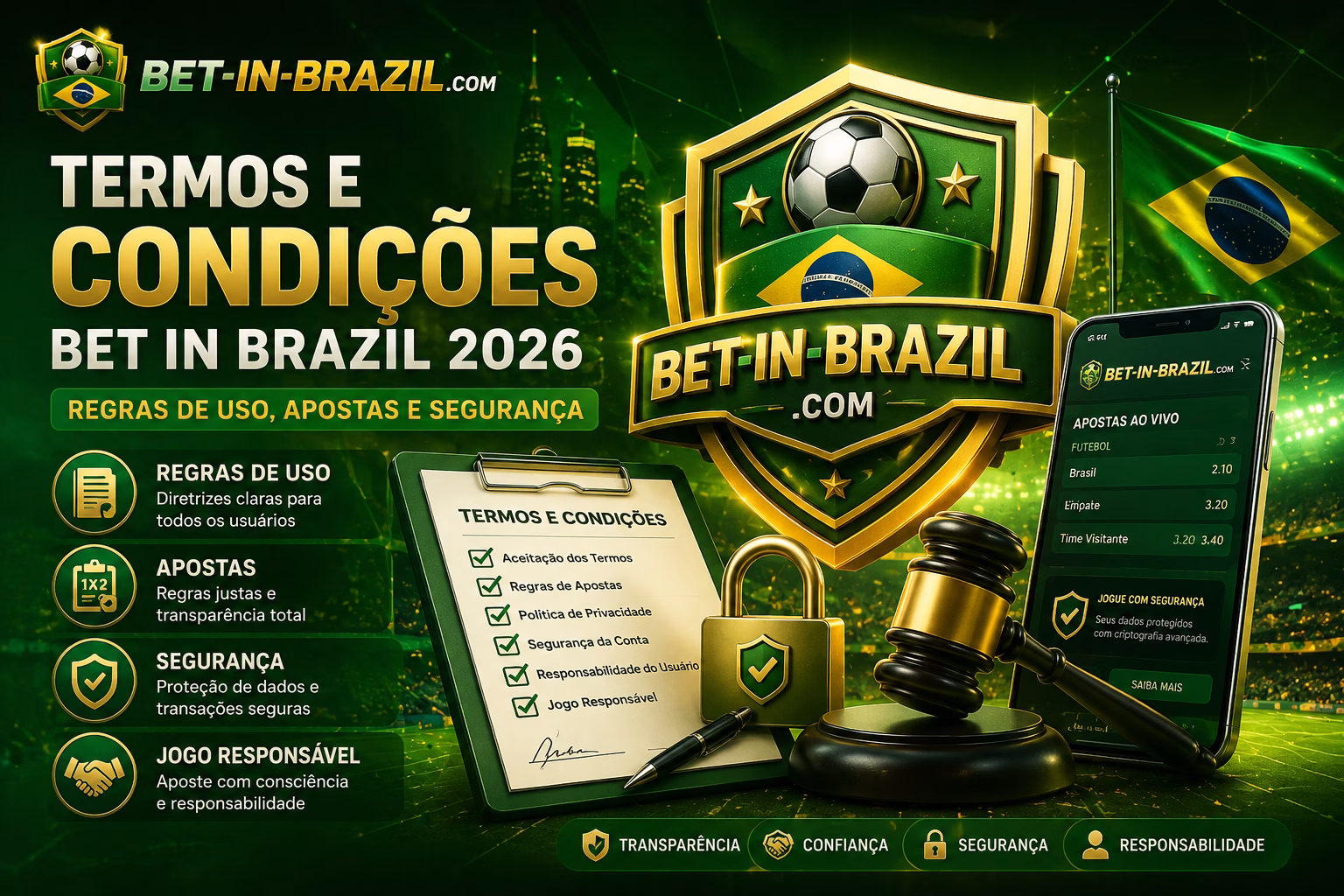 Termos e Condições Bet in Brazil 2026 Regras de Uso, Segurança e Apostas Responsáveis
